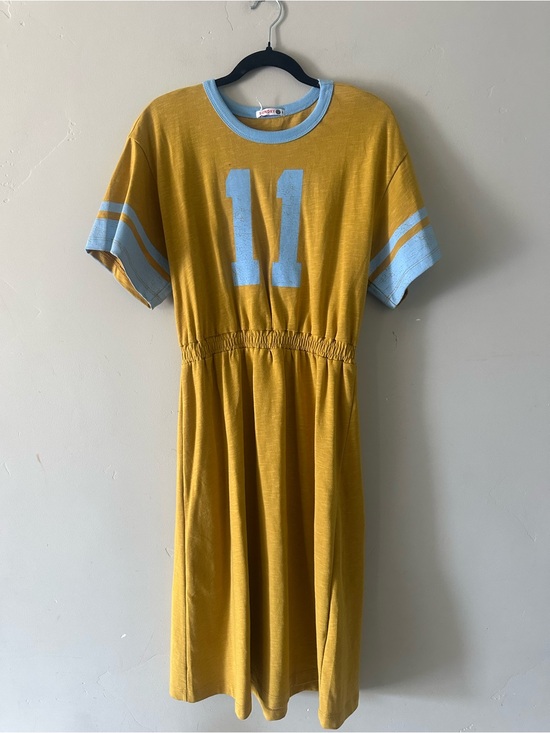 Sundry Dresses & Skirts - Sundry Mustard and Light Blue '11' Jersey Dress